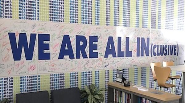 Thumbnail of Inclusion and Diversity Wall with Signatures at Baxter HQ